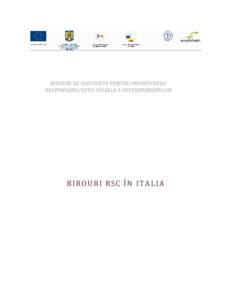 BIROURI DE ASISTENTA PENTRU PROMOVAREA RESPONSABILITATII SOCIALE A INTREPRINDERILOR BIROURI RSC ÎN ITALIA  INDEX