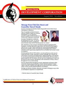 Nelson House  DEVELOPMENT CORPORATION August 2010 Newsletter  Message From Chief Jim Moore and