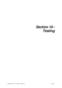 Section 10 Testing  VINAH Manual[removed]VINAH v7) Section 10 Page 4-1