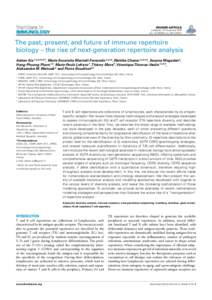 The past, present, and future of immune repertoire biology – the rise of next-generation repertoire analysis