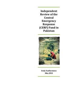 Microsoft Word - FINAL Report - Independent review of the CERF in Pakistan v2.docx