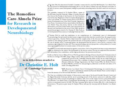 O  n June 29th, the international Scientific Committee commissioned to award the fifth Remedios Caro Almela Prize