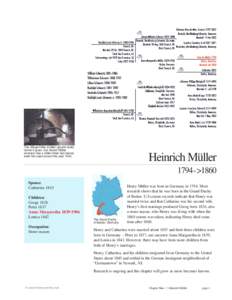 The village miller (müller) ground every farmer’s grain. Our distant Müller ancestor was a miller when last names were first used around the year[removed]Heinrich Müller
