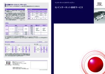 インターネットコネクティビティ  IIJ回線マネージメント / Fサービス IIJ インターネット接続サービス