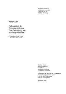 Universität Hamburg Fachbereich Informatik Vogt-Kölln-Str. 30 D[removed]Hamburg  Bericht 261