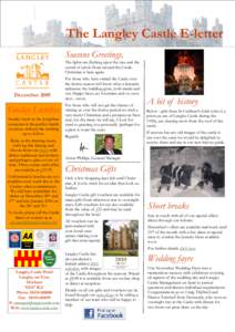 Literature / The Castle / Voucher / Gift / Creativity / Langley Castle / Christmas / Langley