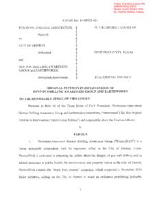 Civil procedure / Dispute resolution / Intervention / Denton / Initiative / Texas / Dallas – Fort Worth Metroplex / Geography of Texas / Denton /  Texas