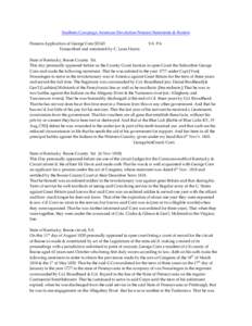 Southern Campaign American Revolution Pension Statements & Rosters Pension Application of George Corn S2143 Transcribed and annotated by C. Leon Harris VA PA