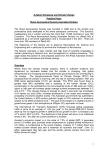 Microsoft Word - Aviation Emissions & Climate Change draft paper 12 July modified 25 October 2009.doc