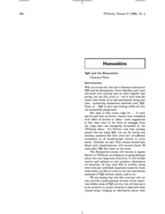 388  TUGboat, Volume[removed]), No. 4 Humanities TEX and the Humanities