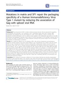 Ristic and Chin Retrovirology 2010, 7:73 http://www.retrovirology.com/contentRESEARCH  Open Access