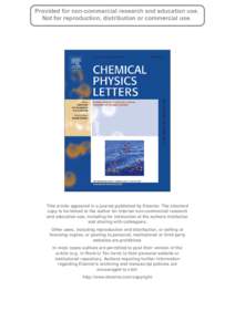 This article appeared in a journal published by Elsevier. The attached copy is furnished to the author for internal non-commercial research and education use, including for instruction at the authors institution and shar