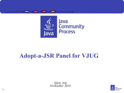 Adopt-a-JSR Panel for VJUG  @jcp_org 16 October[removed]