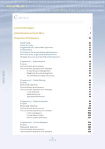abcdabcdabcdabcdabcdabcdcdcdcd a ab Annual Report cdcdcdcdabcdabcdabcdcd a abcdabcdabcdabc South African Police Service cdcdc a Contents General information
