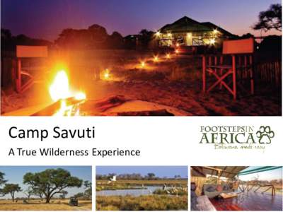 Camp Savuti A True Wilderness Experience Camp Savuti Camp Savuti is aminute game drive from the Savuti airstrip in Chobe National Park. The Savuti Marsh, fed by the Savuti Channel, has developed a reputation ove