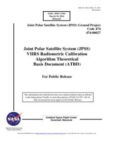 Effective Date: May 15, 2013 Revision C GSFC JPSS CMO March 18, 2014 Released