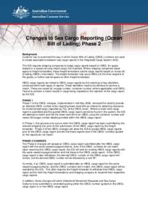 Import Cargo Reporting Fact sheet