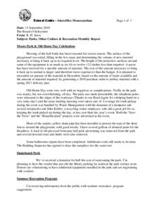 Town of Candia – Interoffice Memorandum  Page 1 of 1 Date: 13 September 2010 To: Board of Selectmen