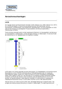 Aerosolversuchsanlagen LACIS Der 