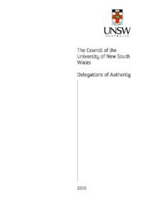 Knowledge / Arc @ UNSW Limited / Chancellor / Australian Defence Force Academy / Delegation / Rector / University Council / University of New South Wales / Education / Academia