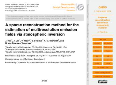 This discussion paper is/has been under review for the journal Geoscientific Model Development (GMD). Please refer to the corresponding final paper in GMD if available. Discussion Paper  Geosci. Model Dev. Discuss., 7, 5