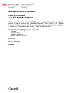 Letter of intent / Canada / Normal curve equivalent / Psychometrics / Natural Sciences and Engineering Research Council