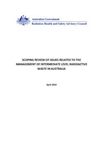 COUNCIL ADVICE ON THE MANAGEMENT AND DISPOSAL OF LONG-LIVED INTERMEDIATE LEVEL RADIOACTIVE WASTE