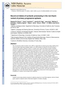 NIH Public Access Author Manuscript J Neurosci. Author manuscript; available in PMC 2011 June 15. NIH-PA Author Manuscript