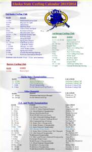 Alaska State Curling Calendar[removed]Fairbanks Curling Club DATE EVENT