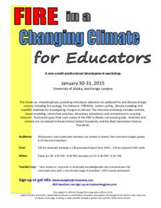 Microsoft Word - Fire and Climate Change in Alaska flyer Anchorage Jan 2014