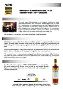 Press Release - February[removed]We are proud to announce that ABK6 COGNAC