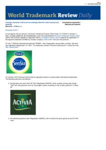 Marketing / Identification / Groupe Danone / Trademark / Food industry / Activia / Brand management / Product management / Intellectual property law