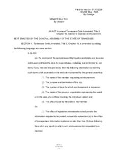 Filed for intro on[removed]HOUSE BILL 7008 By Eldridge SENATE BILL 7011 By Bryson