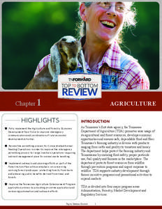 Chapter 1  AGRICULTURE HIGHLIGHTS