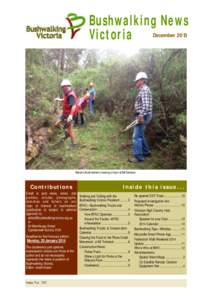 Bushwalking News Victoria December 2013 Benalla Bushwalkers clearing a track at Mt Samaria  Contributions