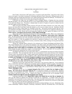 Edward Tiffin / Thomas Worthington / Hopewell Culture National Historical Park / Scioto River / Ross County /  Ohio / Joshua W. Sill / Tecumseh / Virginia Military District / Duncan McArthur / Ohio / Ohio Constitutional Convention / Nathaniel Massie