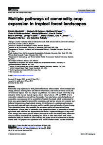 Multiple pathways of commodity crop expansion in tropical forest landscapes