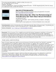 This article was downloaded by: [California State University L A] On: 03 December 2013, At: 08:08 Publisher: Routledge Informa Ltd Registered in England and Wales Registered Number: Registered office: Mortimer Ho