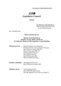 LC Paper No. CB[removed])  立法會 Legislative Council Extract