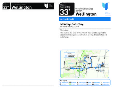 route navigator *includes brances 33/33A  33* Wellington