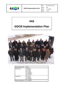 GGOS Implementation Plan  Doc: IAG-GGOS-IP-Vers.1