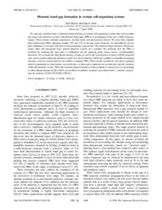 Metamaterials / Photonics / Nanomaterials / Photonic crystal / Colloidal crystal / Photonic metamaterial / Plane wave expansion method / Transparency and translucency / Density of states / Physics / Optics / Condensed matter physics