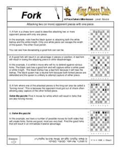 Chess tactics / Chess rules / Abstract strategy games / Mind sports / Fork / Check / Pawn / Outline of chess / Bishop / Chess / Games / Chess pieces