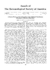 Annals of The Entomological Society of America MAY 15, 1972