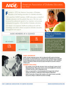 American Association of Diabetes Educators Fact Sheet