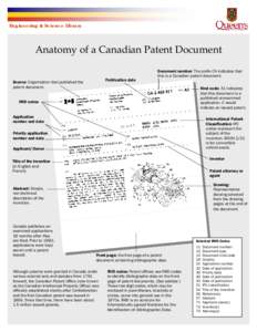 Engineering & Science Library  Anatomy of a Canadian Patent Document Publication date  Source: Organization that published the