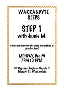    WARRANDYTE STEPS  STEP 1