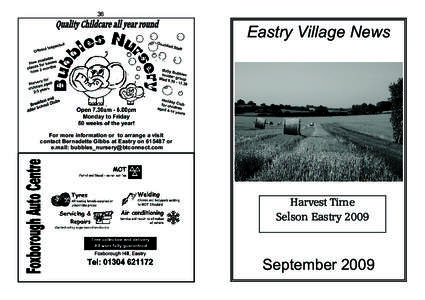 36  Eastry Village News For more information or to arrange a visit contact Bernadette Gibbs at Eastry onor