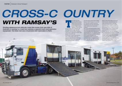 FEATURE  Ramsay’s Horse Transport CROSS-C OUNTRY WITH RAMSAY’S