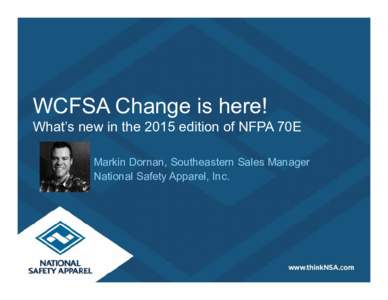 Microsoft PowerPoint - WCFSA  NFPA 70E-2015